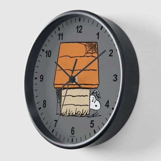 Snoopy Halloween Spider Web Doghouse Uhr (Winkel)