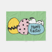 Snoopy - Happy Oaster Fleecedecke (Vorderseite (Horizontal))