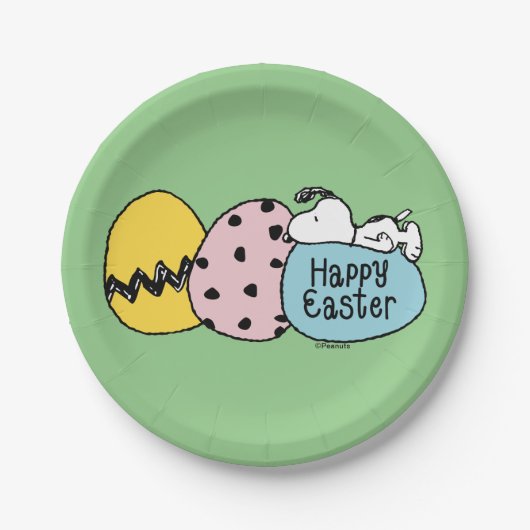 Snoopy - Happy Oaster Pappteller (Vorderseite)
