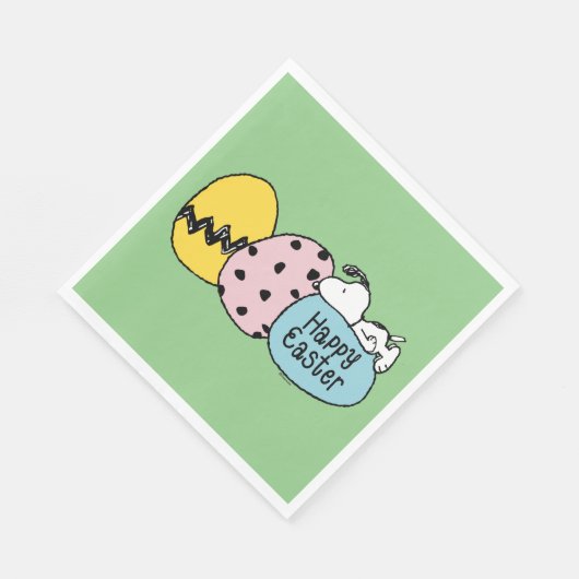 Snoopy - Happy Oaster Serviette (Ecke)