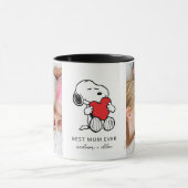 Snoopy Heart | Beste Mama je - Foto Tasse (Zentrum)