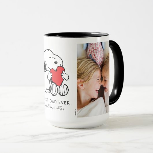 Snoopy Heart | Bester Vater je - Foto Tasse (VorderseiteRechts)