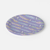 Snoopy Hip Hop Hooray Ostern Pappteller (Schrägansicht)