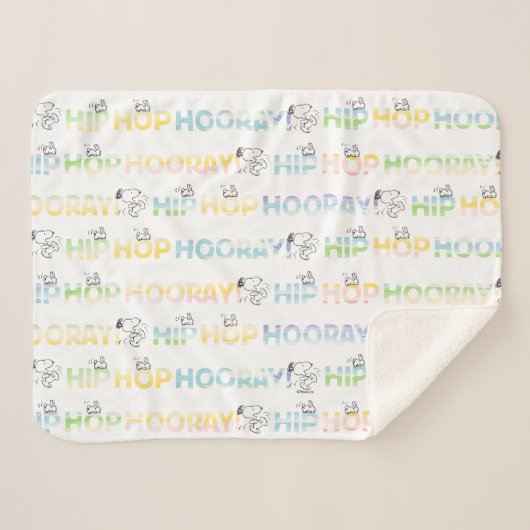 Snoopy Hip Hop Hooray Ostern Sherpadecke (Vorderseite (Horizontal))