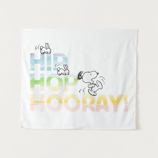 Snoopy Hip Hop Hooray Ostern Wandteppich (Vorderseite (Horizontal))