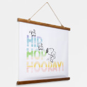 Snoopy Hip Hop Hooray Ostern Wandteppich Mit Holzrahmen (Gewinkelt)