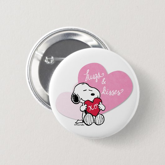 Snoopy Hugs & Kisses Button (Vorne & Hinten)