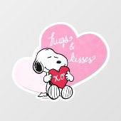 Snoopy Hugs & Kisses Fensteraufkleber (Blatt)