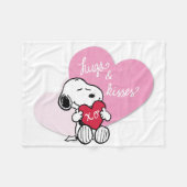 Snoopy Hugs & Kisses Fleecedecke (Vorderseite (Horizontal))