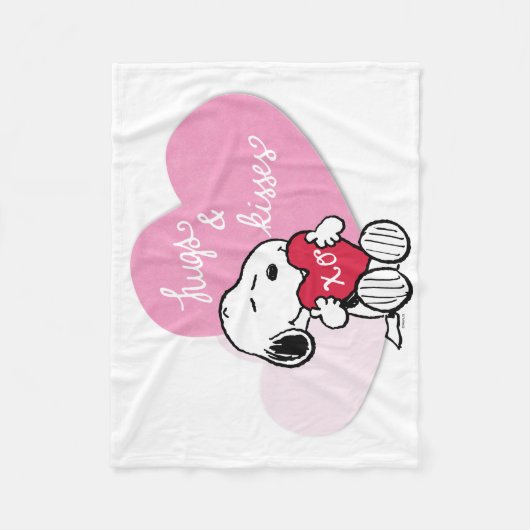 Snoopy Hugs & Kisses Fleecedecke (Vorderseite)