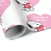 Snoopy Hugs & Kisses Geschenkpapier (Rolleneckpunkt)