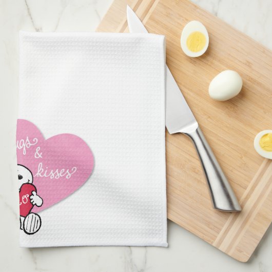 Snoopy Hugs & Kisses Geschirrtuch (Viertel Falte)