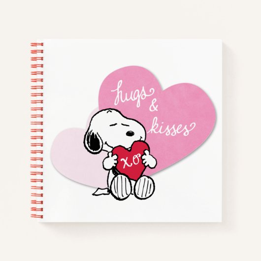 Snoopy Hugs & Kisses Notizblock (Vorderseite)