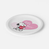 Snoopy Hugs & Kisses Pappteller (Schrägansicht)