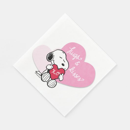 Snoopy Hugs & Kisses Serviette (Ecke)