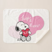 Snoopy Hugs & Kisses Sherpadecke (Vorderseite (Horizontal))