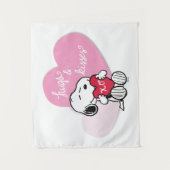 Snoopy Hugs & Kisses Wandteppich (Vorderseite)