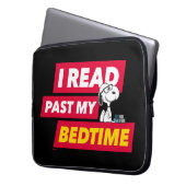Snoopy "I Read Past My Bedtime" Laptopschutzhülle (Vorderseite Links)