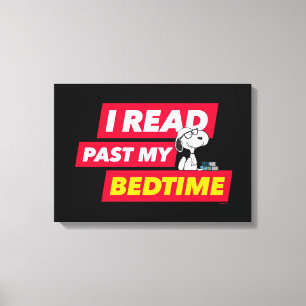 Snoopy "I Read Past My Bedtime" Leinwanddruck