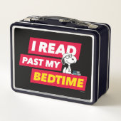 Snoopy "I Read Past My Bedtime" Metall Brotdose (Rückseite)