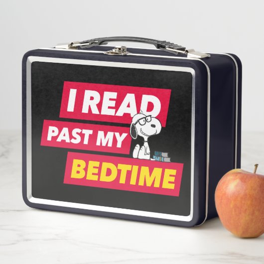 Snoopy "I Read Past My Bedtime" Metall Brotdose (Beispiel)