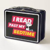 Snoopy "I Read Past My Bedtime" Metall Brotdose (Vorderseite)