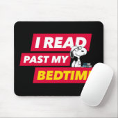 Snoopy "I Read Past My Bedtime" Mousepad (Mit Mouse)