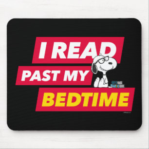Snoopy "I Read Past My Bedtime" Mousepad