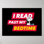 Snoopy "I Read Past My Bedtime" Poster (Vorne)