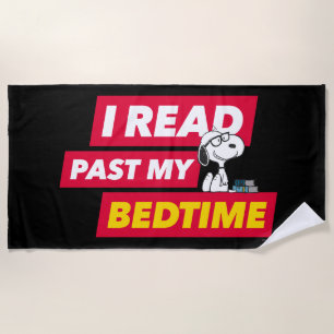 Snoopy "I Read Past My Bedtime" Strandtuch