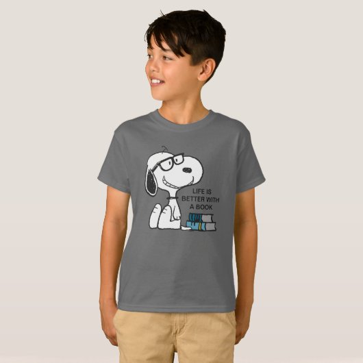 Snoopy "I Read Past My Bedtime" T-Shirt (Vorne ganz)