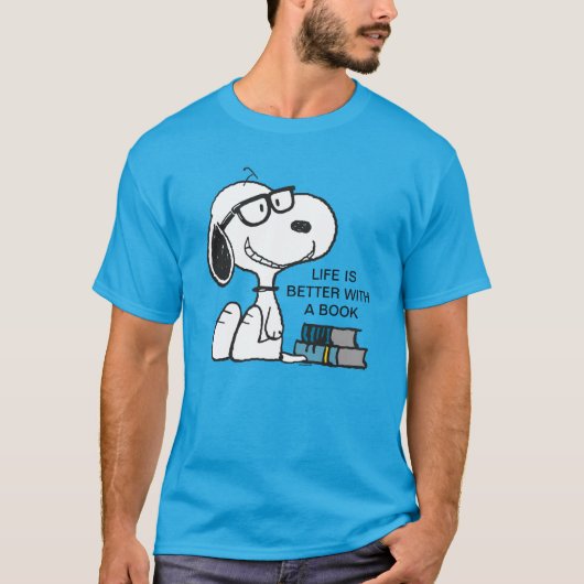 Snoopy "I Read Past My Bedtime" T-Shirt (Vorderseite)