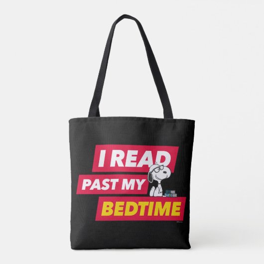Snoopy "I Read Past My Bedtime" Tasche (Rückseite)
