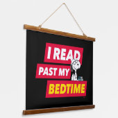 Snoopy "I Read Past My Bedtime" Wandteppich Mit Holzrahmen (Gewinkelt)