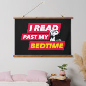 Snoopy "I Read Past My Bedtime" Wandteppich Mit Holzrahmen (Schlafzimmer)