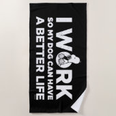 Snoopy - Ich arbeite, damit mein Hund ein besseres Strandtuch (Vorderseite)