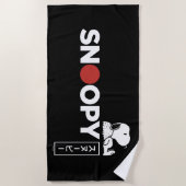 Snoopy Japanese Typography Graphic Strandtuch (Vorderseite)