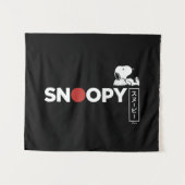 Snoopy Japanisch Typografie Grafik 2 Wandteppich (Vorderseite (Horizontal))
