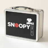 Snoopy Japanisch Typografie Grafik Metall Brotdose (Rückseite)