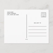 Snoopy Japanisch Typografie Grafik Postkarte (Rückseite)