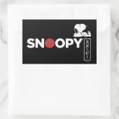 Snoopy Japanisch Typografie Grafik Rechteckiger Aufkleber (Tasche)