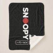 Snoopy Japanisch Typografie Grafik Sherpadecke (Vorderseite)