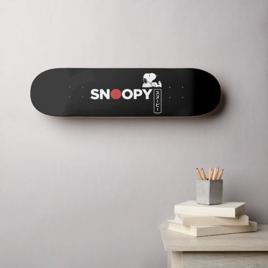 Snoopy Japanisch Typografie Grafik Skateboard (Wandkunst (Horz))
