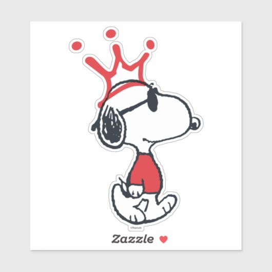 Snoopy - Joe Cool Crown Aufkleber (Blatt)