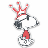 Snoopy - Joe Cool Crown Aufkleber (Vorderseite)
