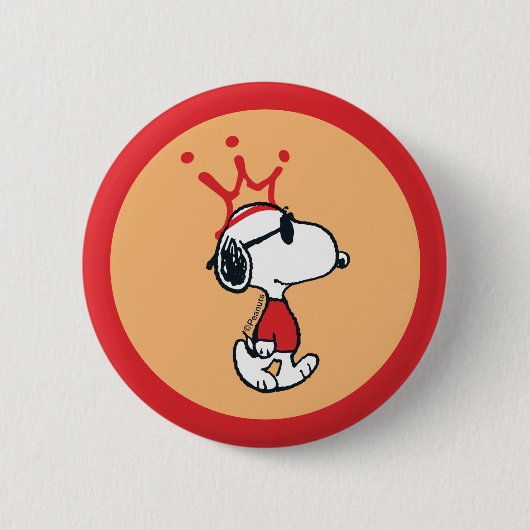 Snoopy - Joe Cool Crown Button (Vorderseite)