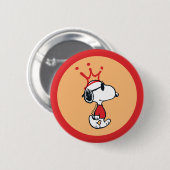 Snoopy - Joe Cool Crown Button (Vorne & Hinten)