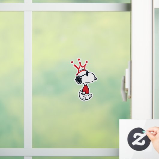 Snoopy - Joe Cool Crown Fensteraufkleber (Zuhause)