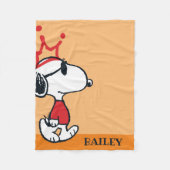 Snoopy - Joe Cool Crown Fleecedecke (Vorderseite)