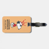 Snoopy - Joe Cool Crown Gepäckanhänger (Rückseite horizontal)